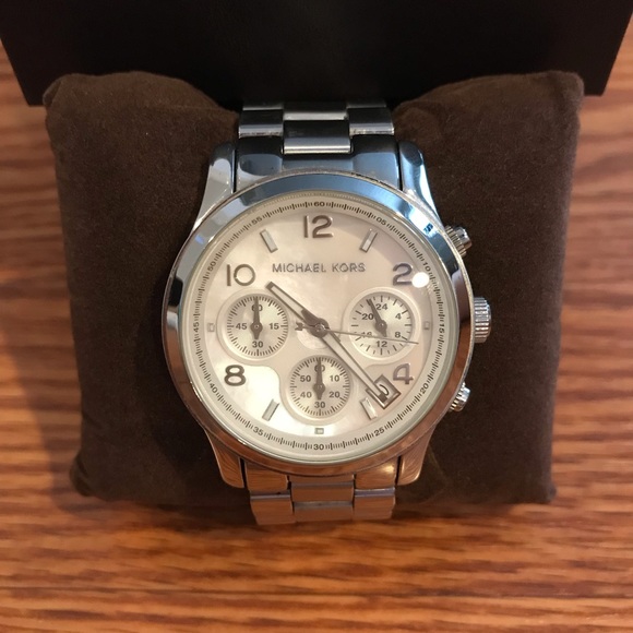 Michael Kors Runway Chronograph Watch - Silver - Picture 1 of 7